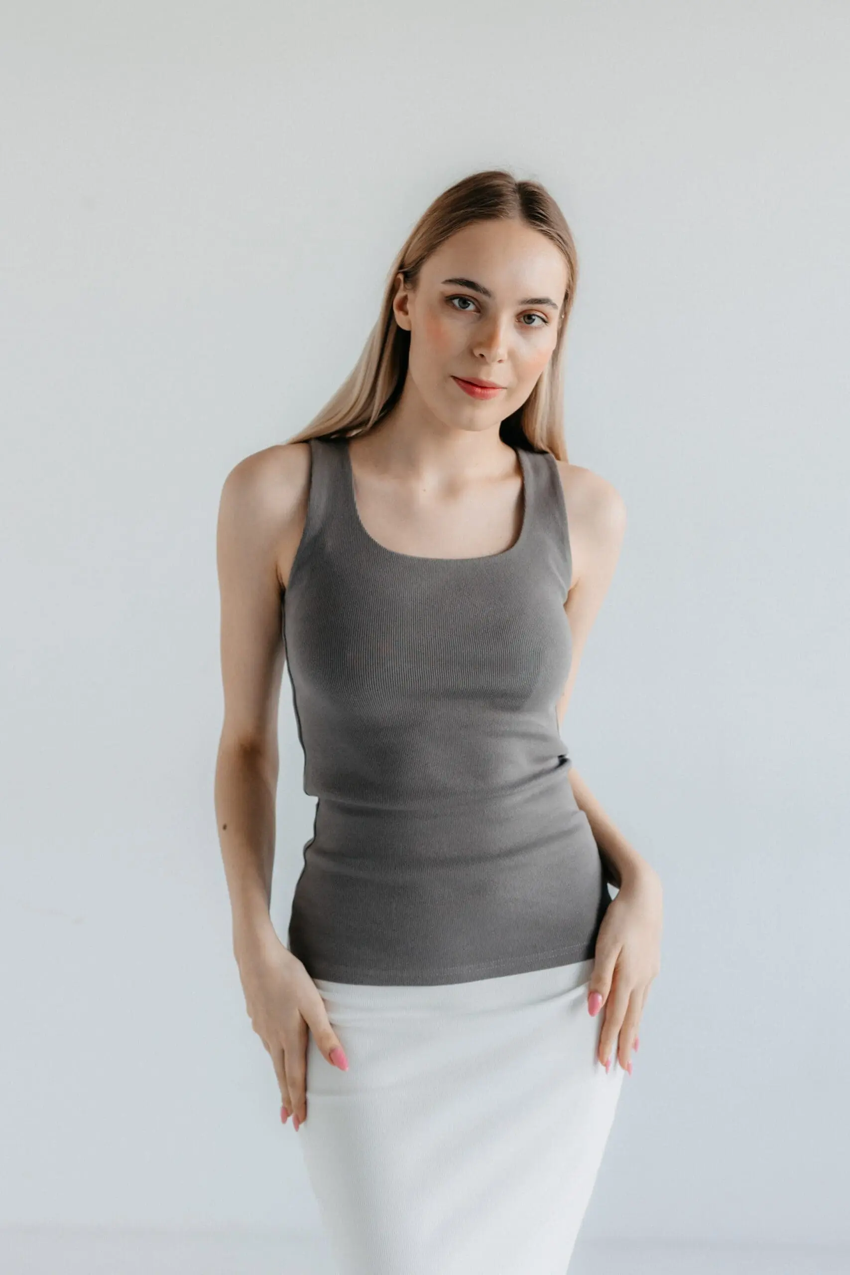 top z dzianiny prążkowanej anna watras