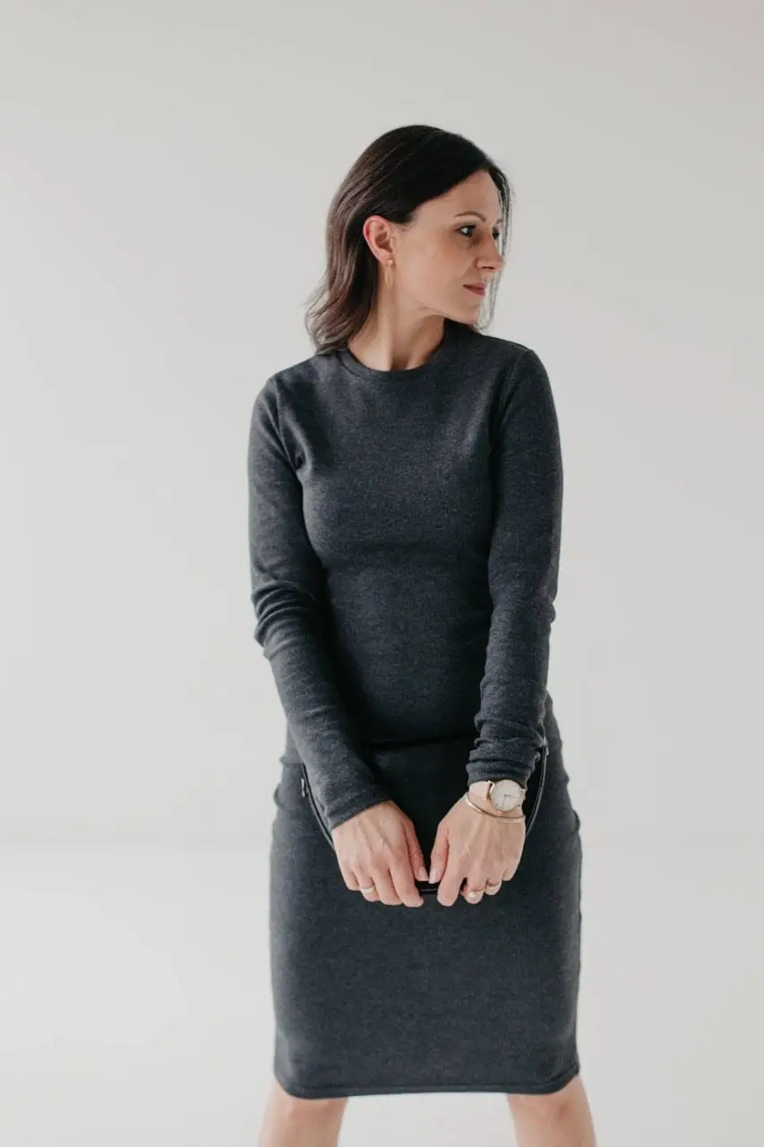 Sukienka longsleeve z wysokim dekoltem | ZARA