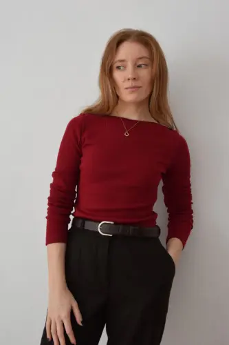 Bluzka longsleeve z dekoltem w łódkę LYDIA (3)