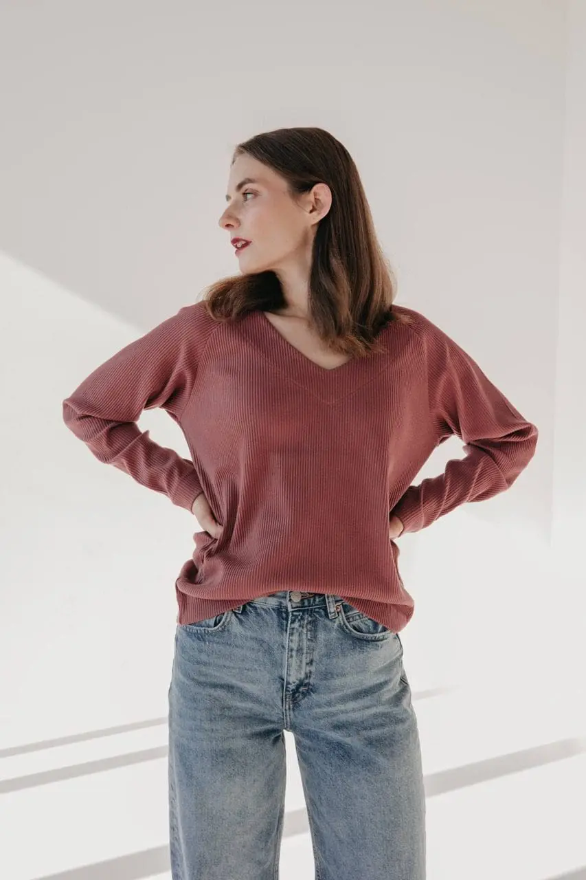 Bluza longsleeve o luźnym kroju | JANNE