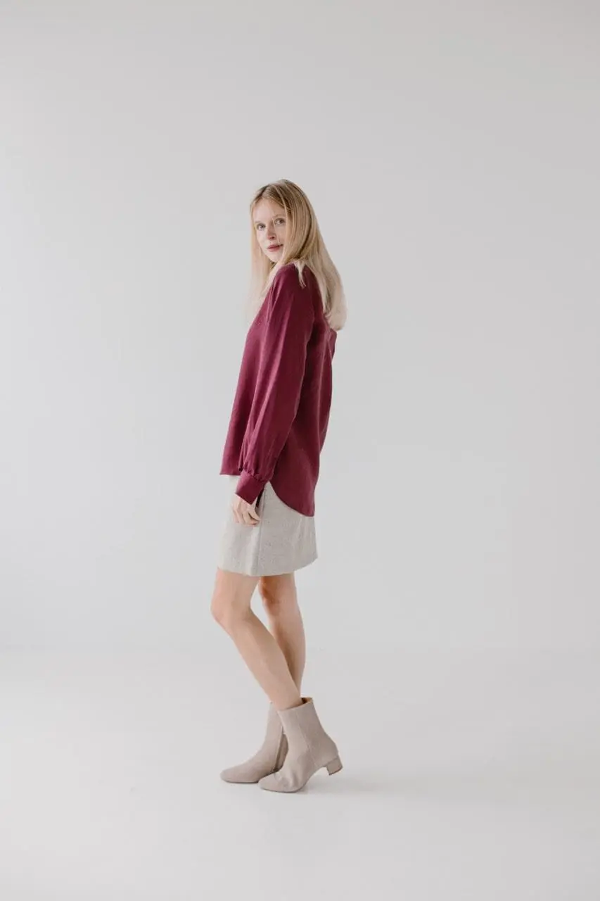 koszula z tencelu i spodnica z wełny