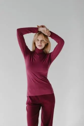 Golf damski z dzianiny wiskozowej | AMELIA