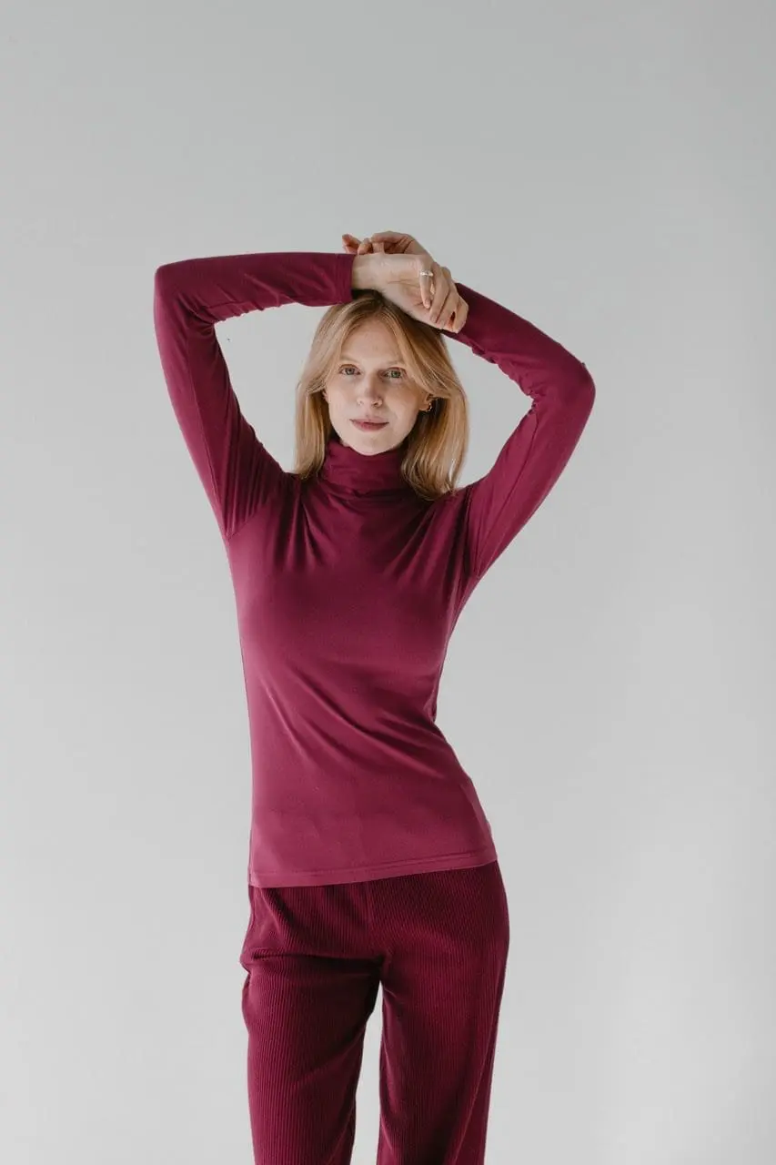 Golf damski z dzianiny wiskozowej | AMELIA