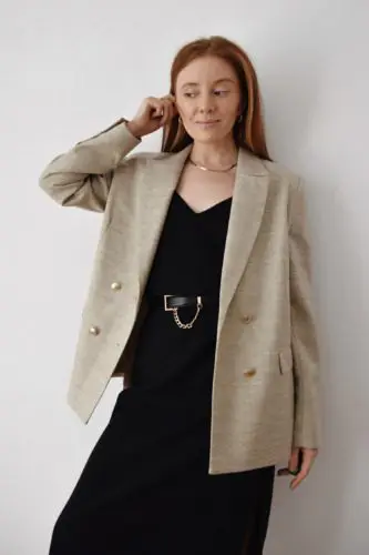 Marynarka damska z wełny merino | CORNELIE