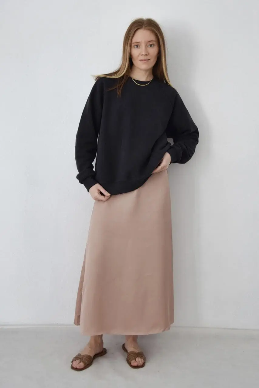 Spódnica midi z wiskozy ecovero & rayon | THEA