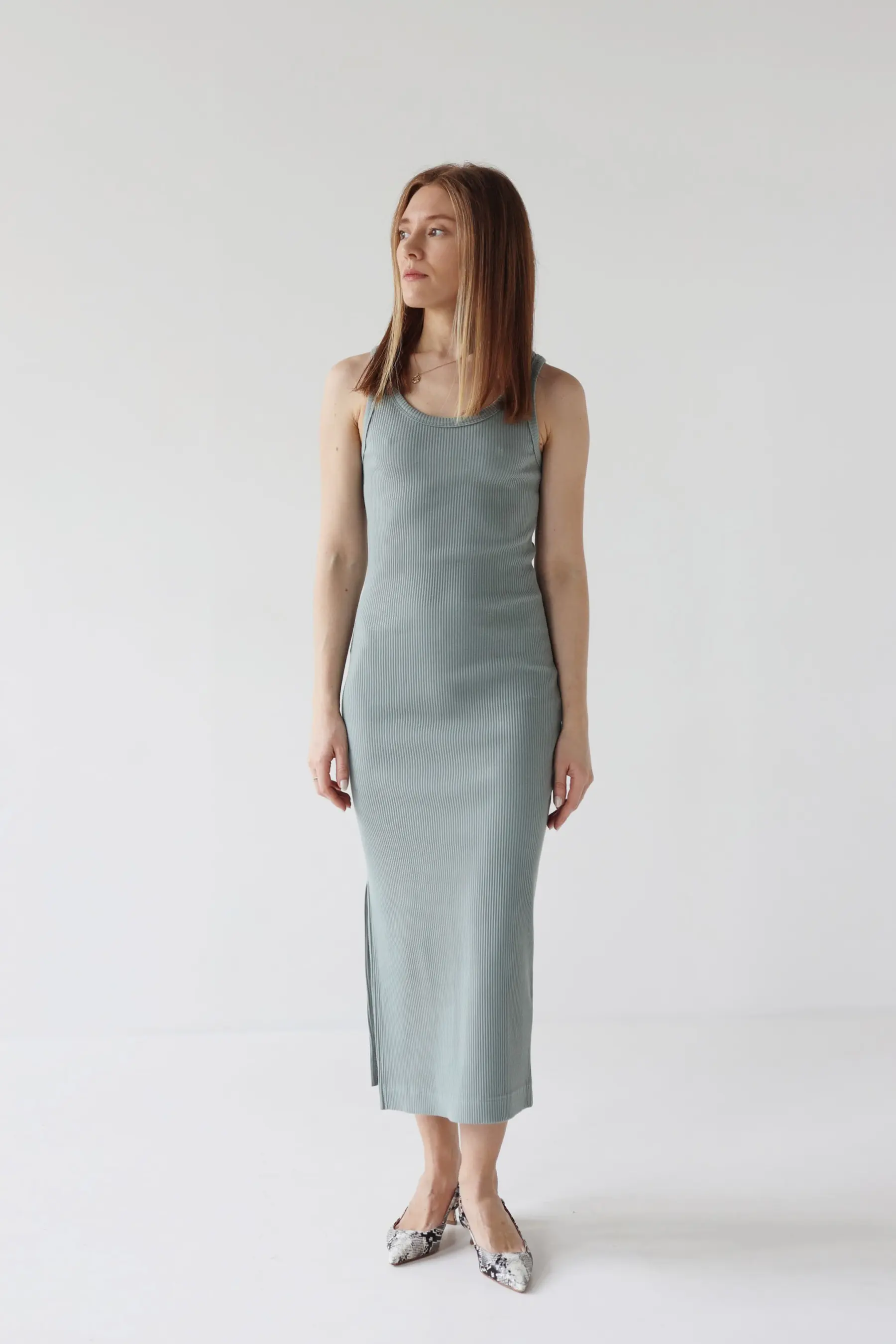 Sukienka midi na ramiączkach | ANJA