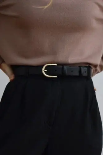 pasek damskie skorzany czarny ze zlota klamra anna watras polska marka (1)