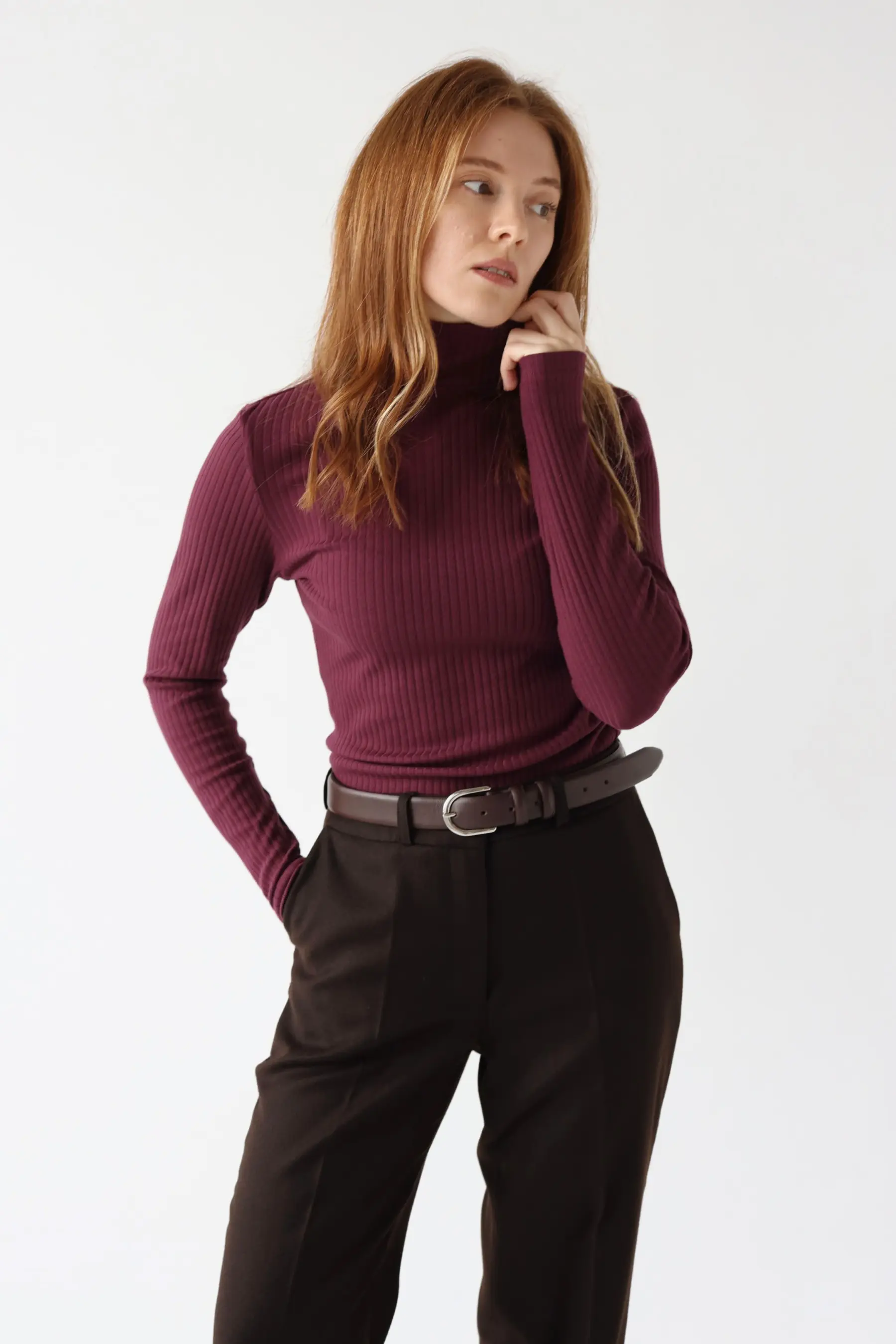 Golf damski z dzianiny bawełnianej  | BROOKE