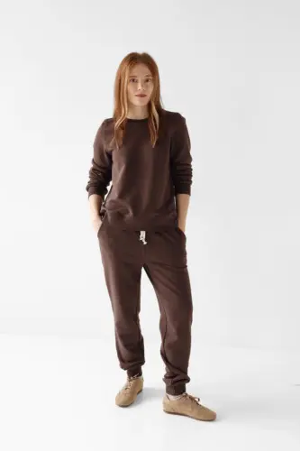 bluza milly spodnie taylor anna watras czekoladowe dresy polska marka bluza bez kaptura (4)