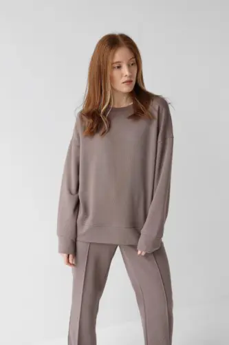 emilie bluza bez kaptura taupe anna watras (2)