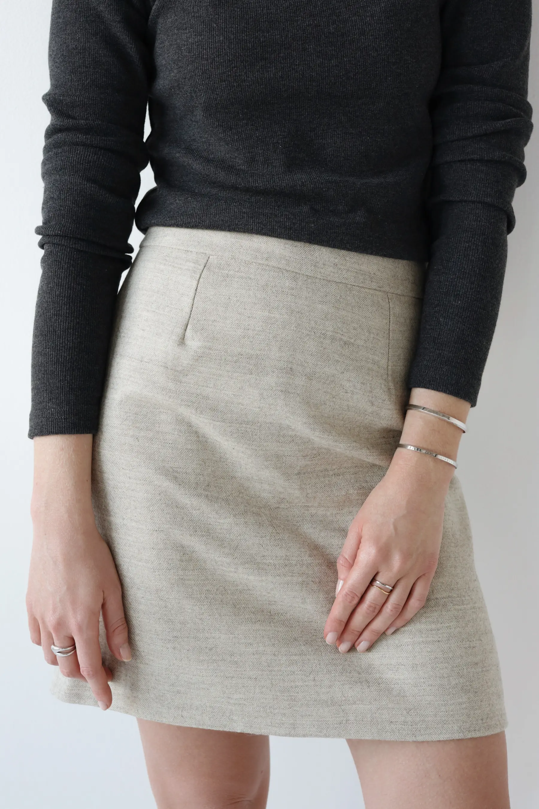 Spódnica mini z wełny | GABRIELLE