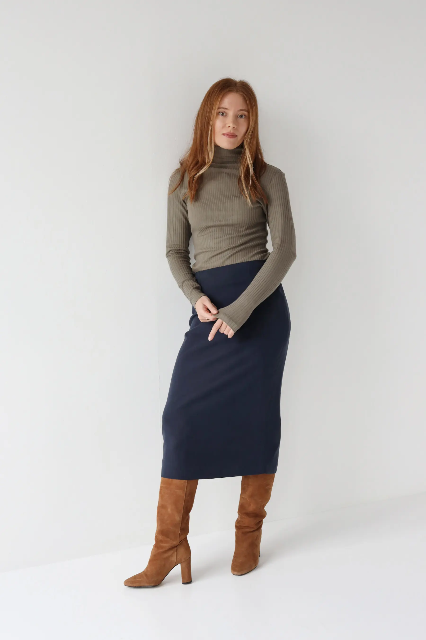 Spódnica midi z rozcięciem | DAKOTA