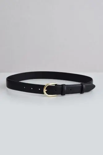 pasek damskie skorzany czarny ze zlota klamra anna watras polska marka (1)