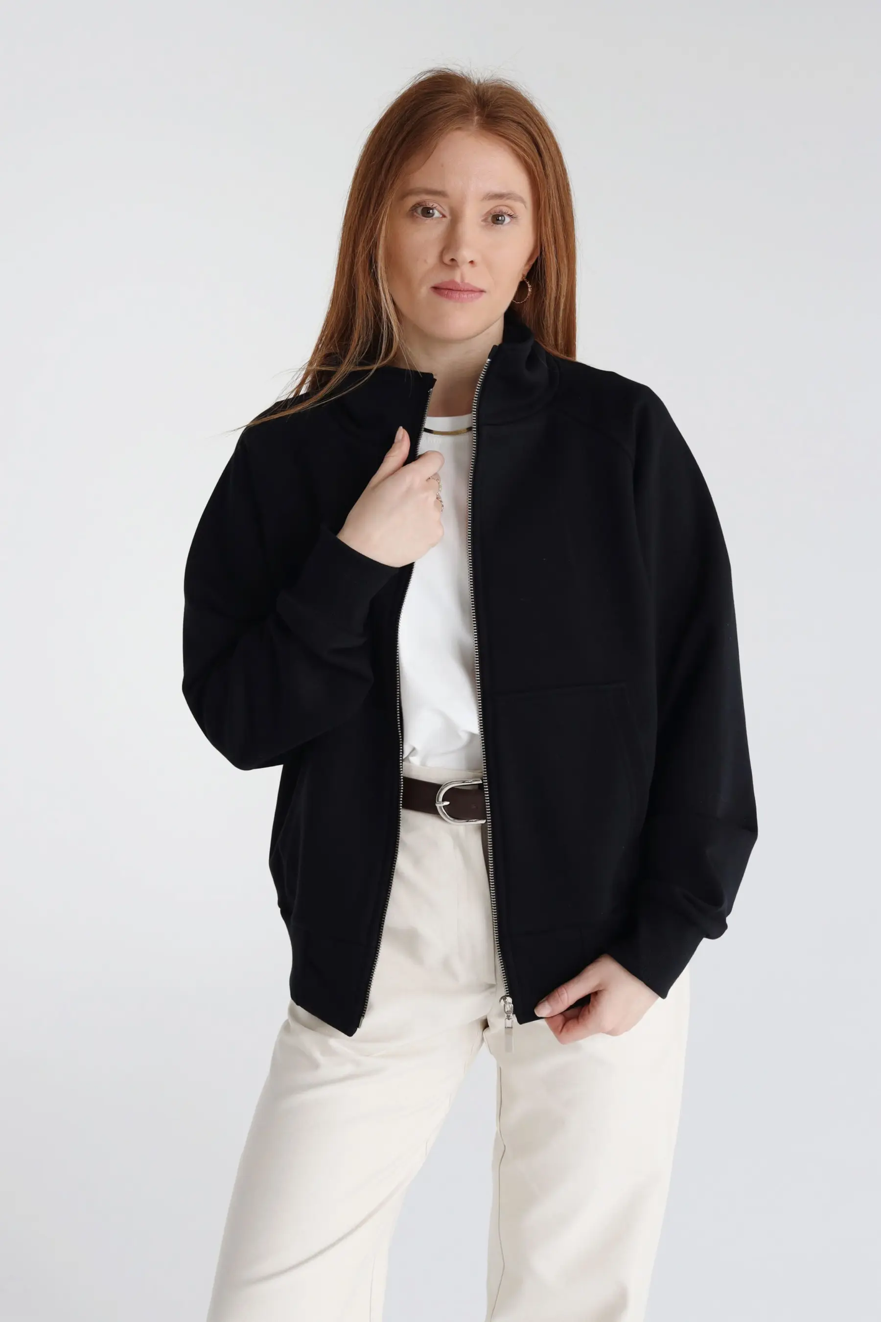 Bluza dresowa zapinana na zamek | FELICITY