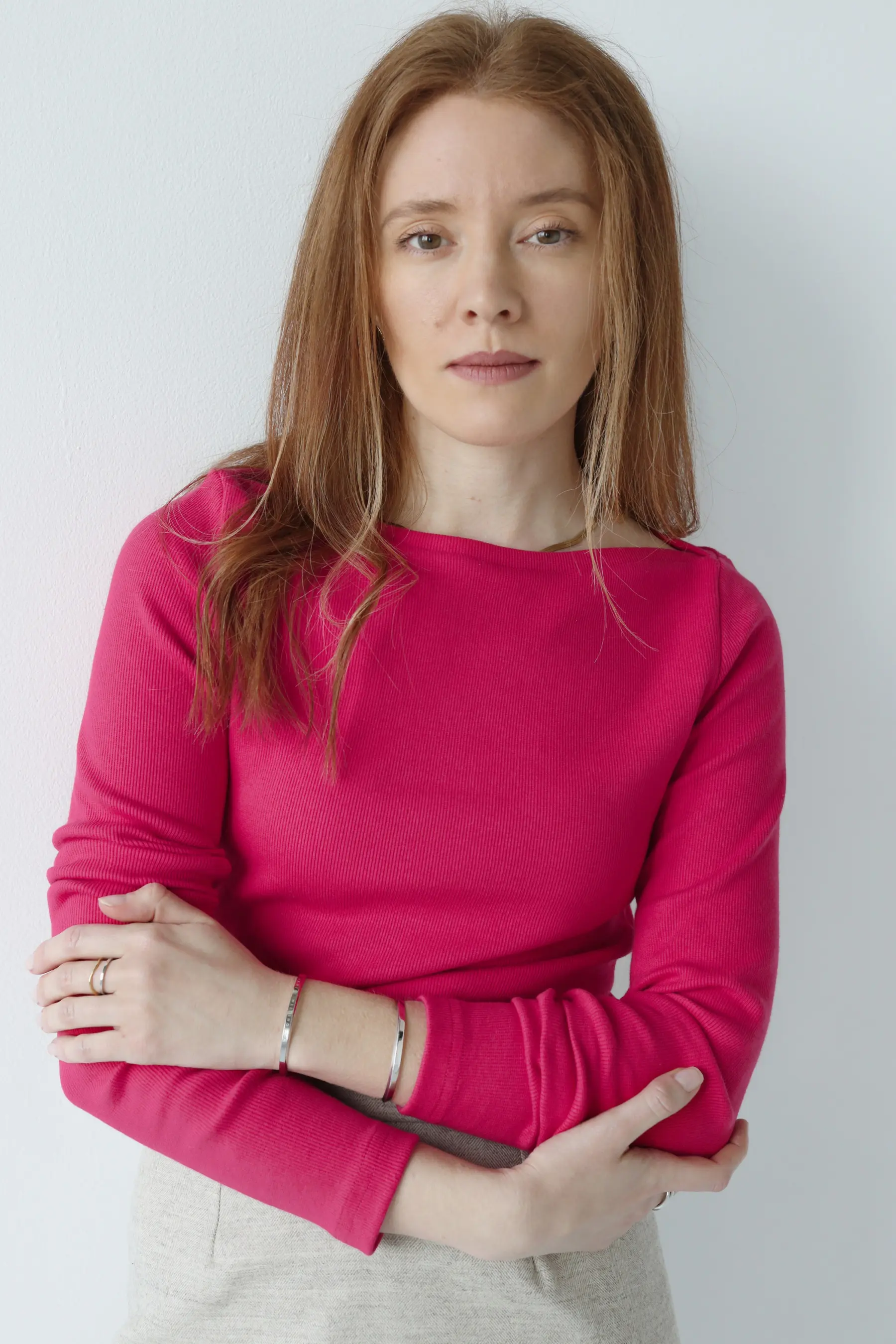 Bluzka longsleeve z dekoltem w łódkę | LYDIA