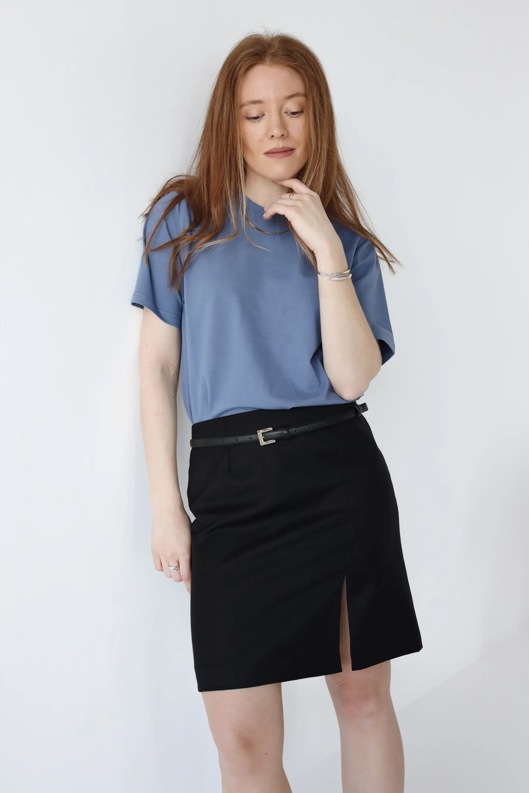 Spódnica mini z wełny | JUSTINE