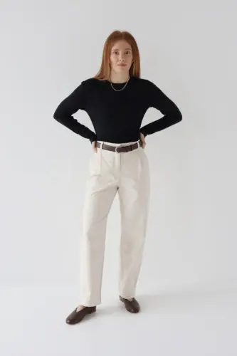 Spodnie damskie typu barrel leg | KAIA