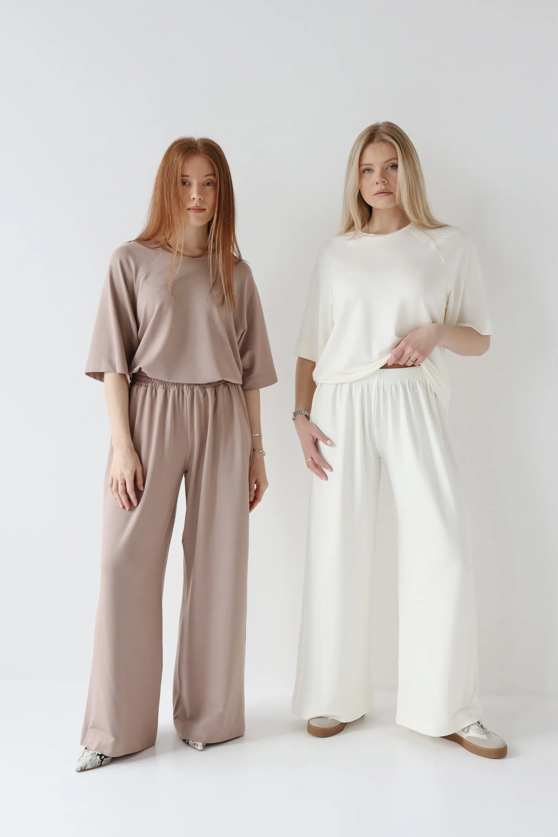 Spodnie o szerokich nogawkach z modalu | ALTHEA