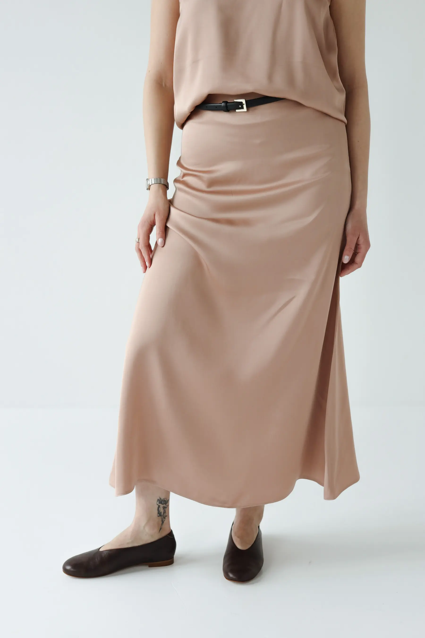 Spódnica midi z wiskozy ecovero & rayon | THEA