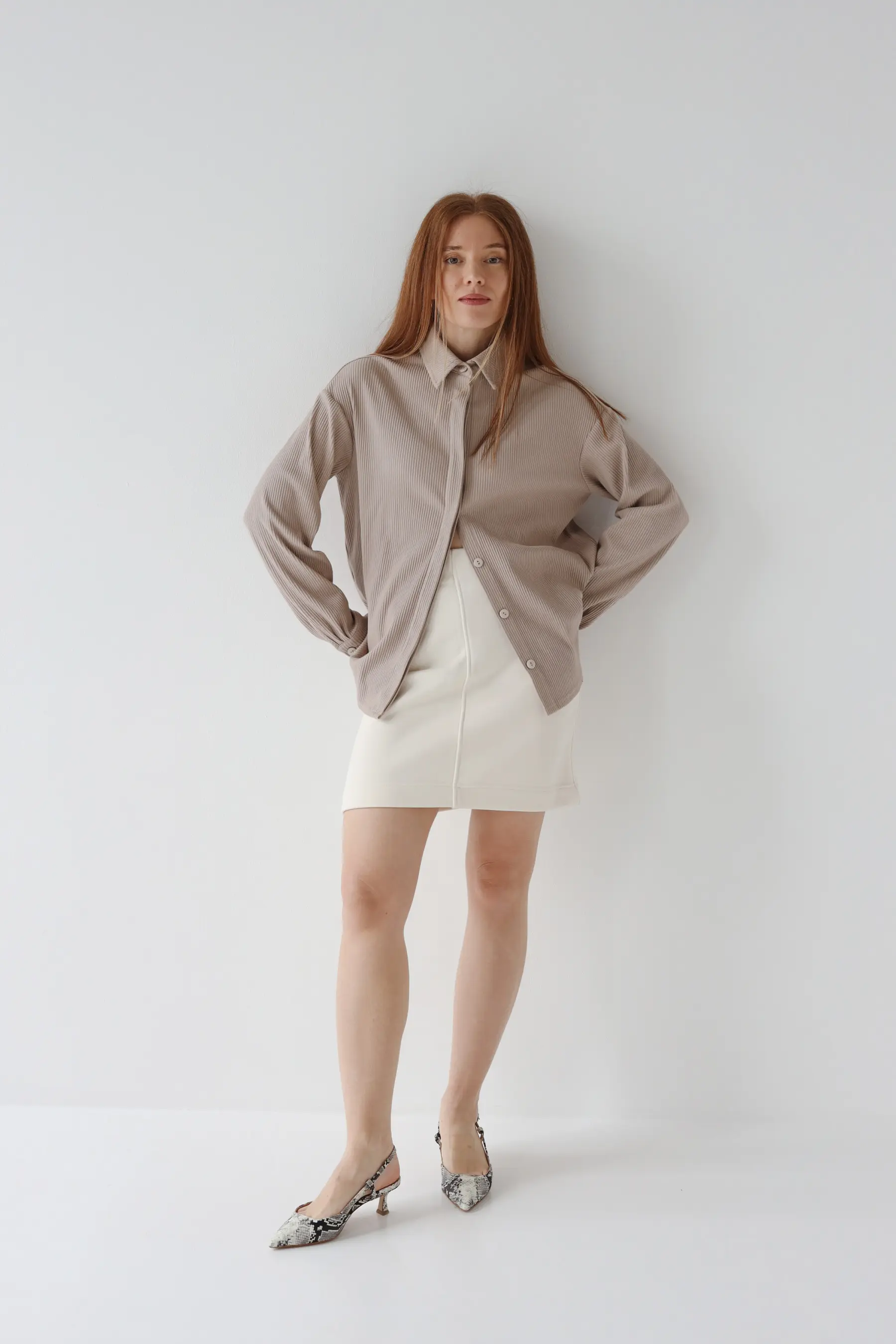 Spódnica mini z dresówki | CLAIRE