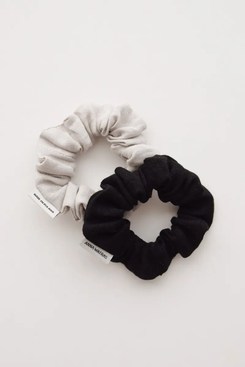 GUMKA scrunchie do włosów AVRIL anna watras lniana z lnu (4)
