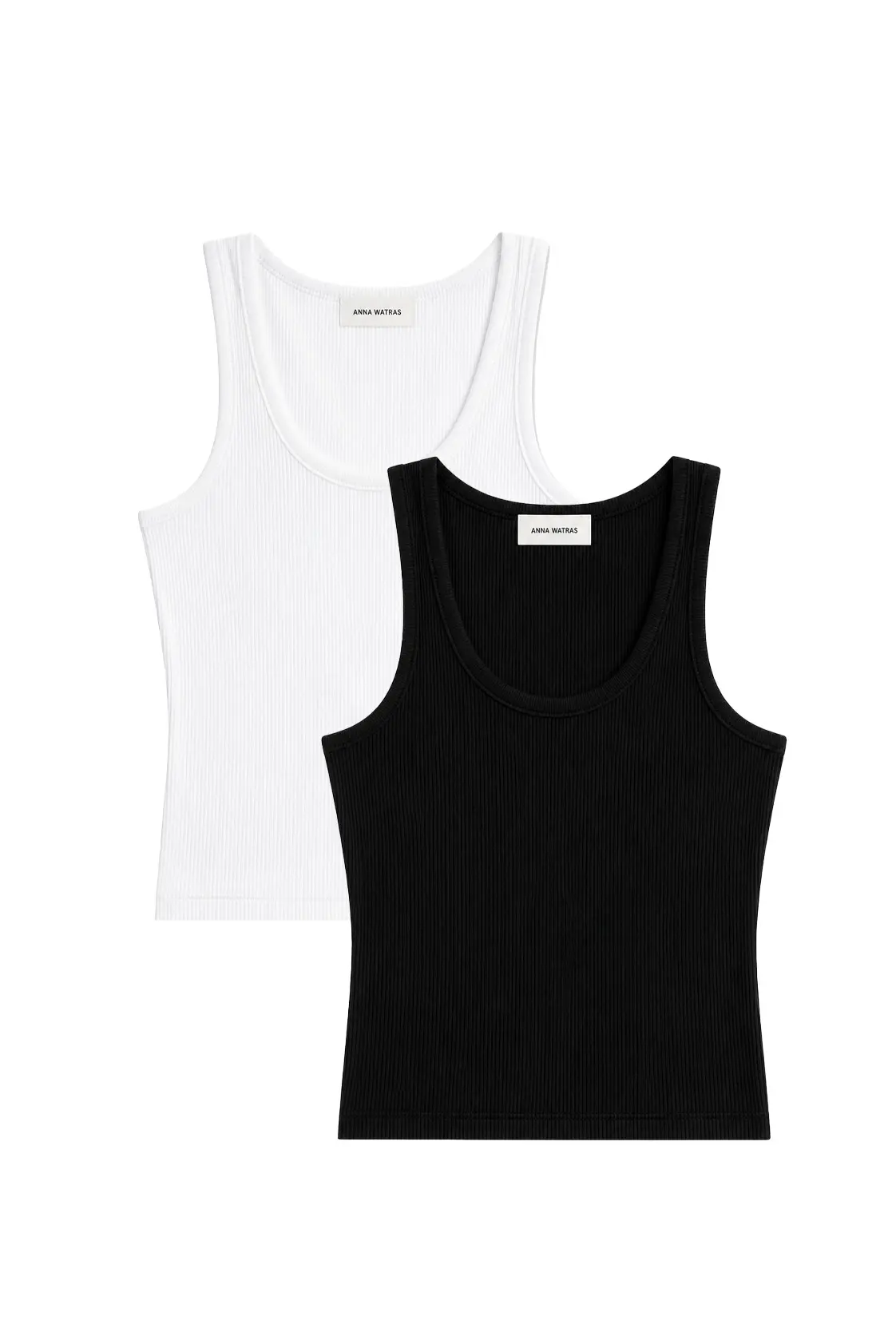 2-pack Top basic z dzianiny prążkowanej | SOFI
