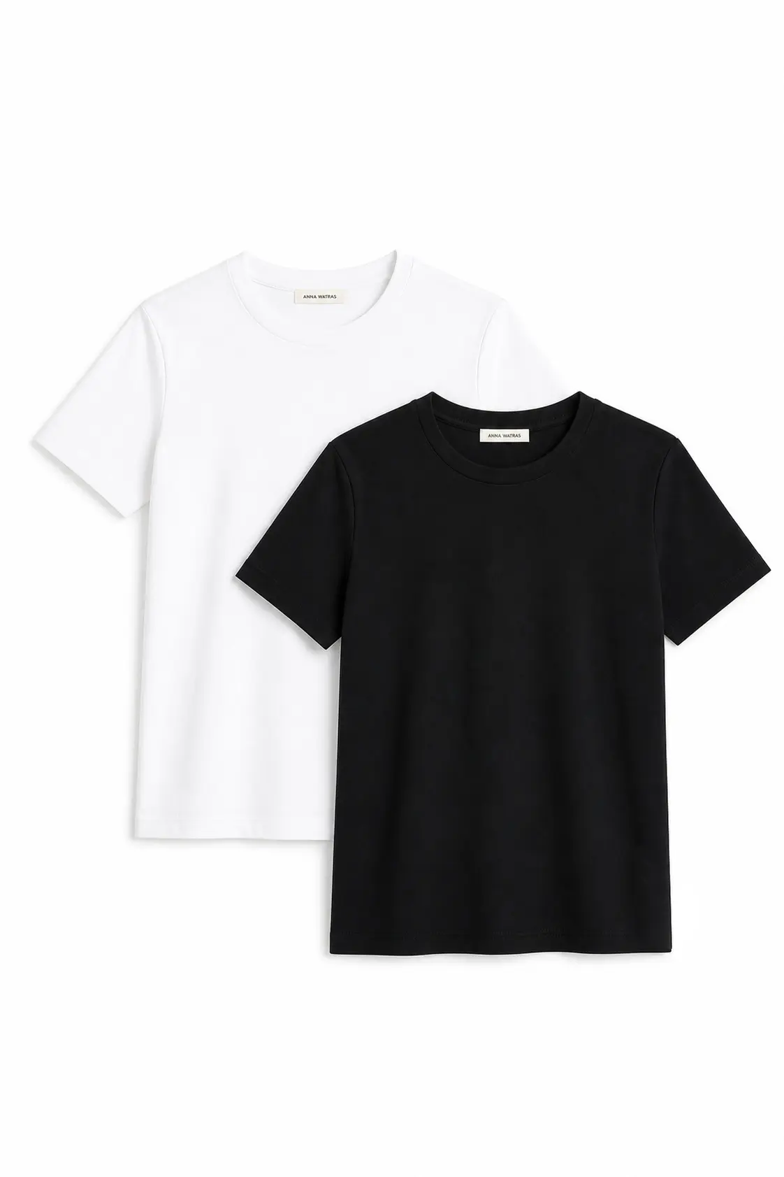 2-pack T-shirt z heavy jersey z wysokim dekoltem | LOU