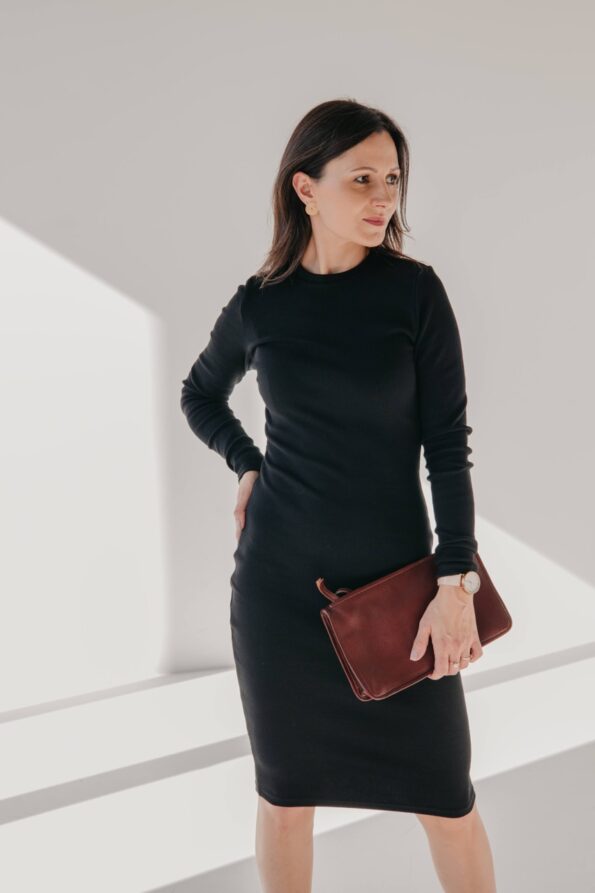 Sukienka longsleeve z wysokim dekoltem | ZARA