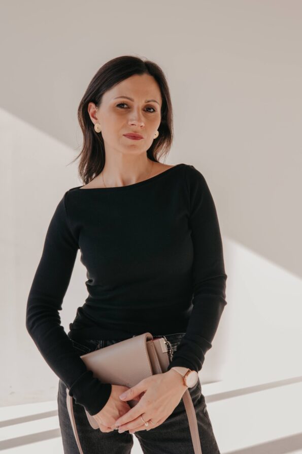Bluzka longsleeve boat neck | LYDIA