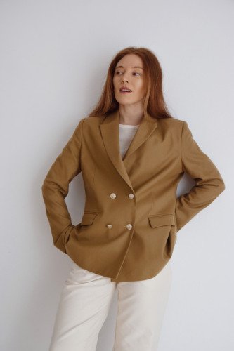 Marynarka damska z wełny merino | CORNELIE