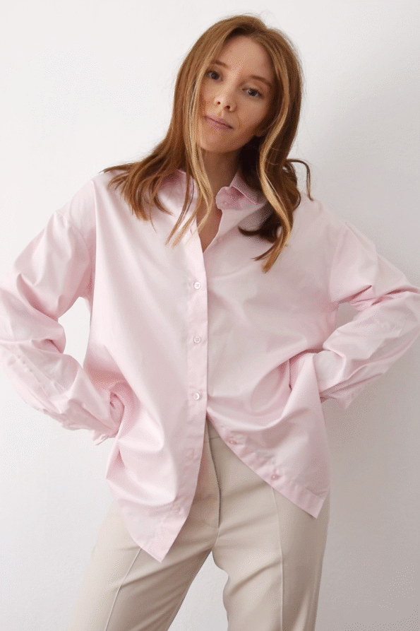 Koszula bawełniana o luźnym kroju | OLIVIA