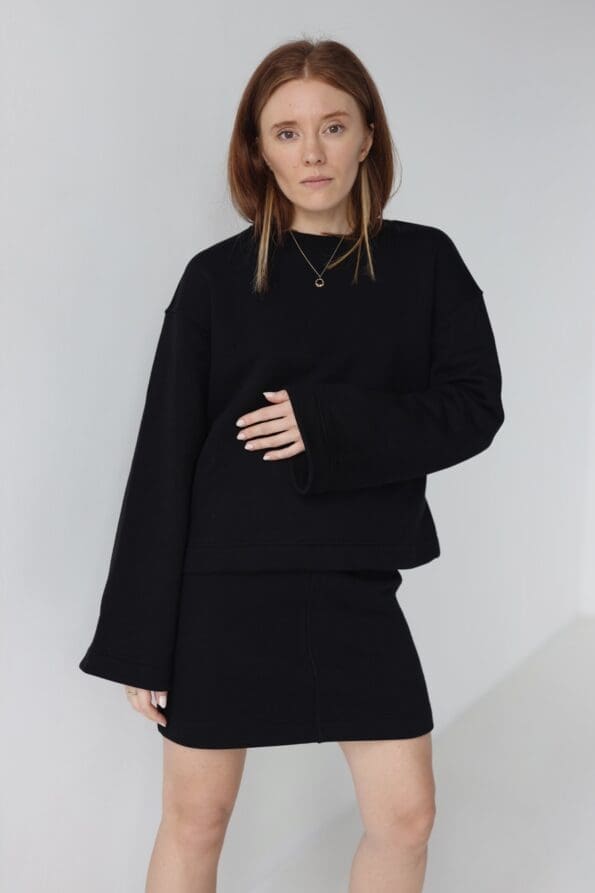 Spódnica mini z dresówki | CLAIRE