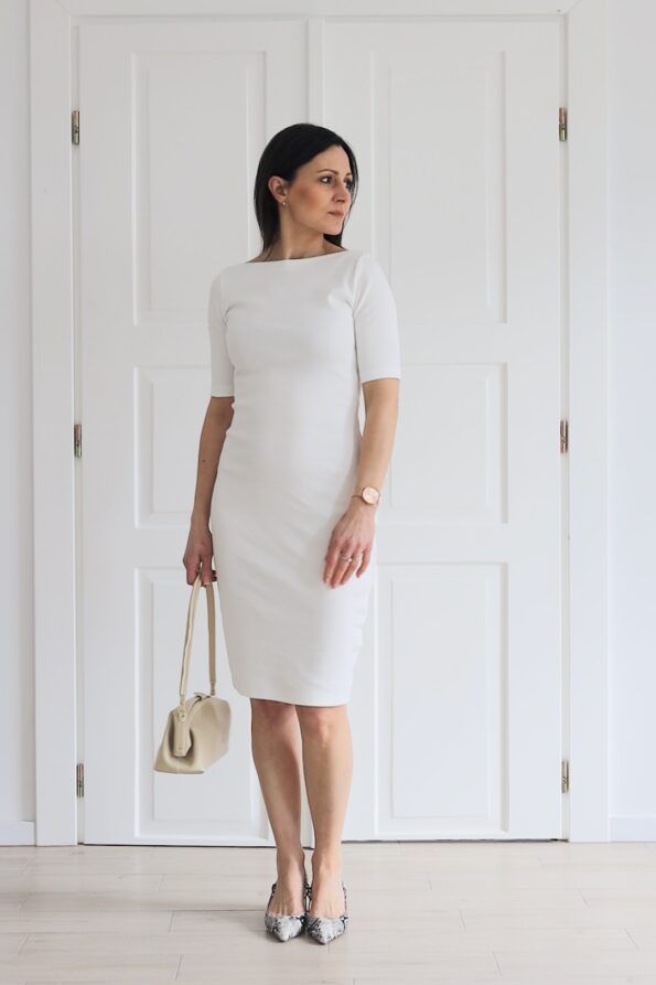 Sukienka z dekoltem typu boatneck | ELODIE