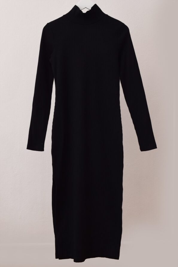 OUTLET | Sukienka z golfem pojedynczym_black L