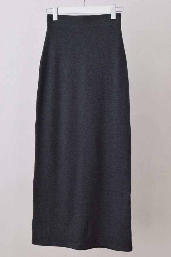 OUTLET  | Spódnica maxi z dzianiny_dark melange S