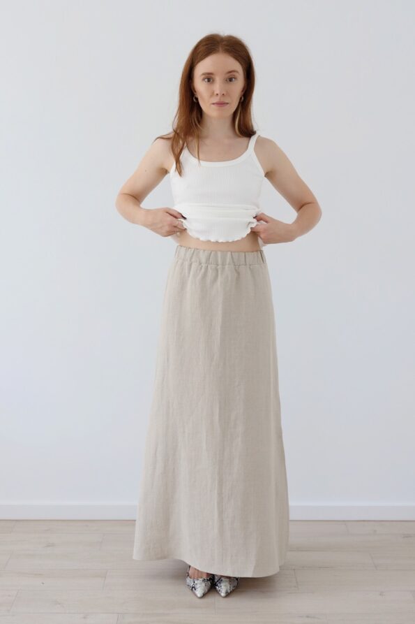 Spódnica maxi z lnu | ZOE