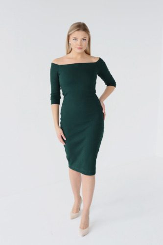 Sukienka z odsłoniętą linią szyi | NOELLE