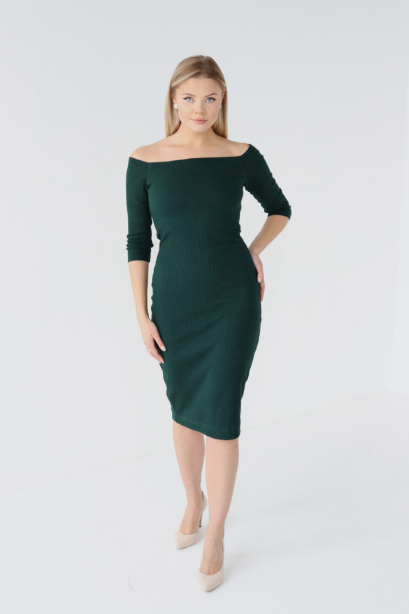 Sukienka z odsłoniętą linią szyi | NOELLE