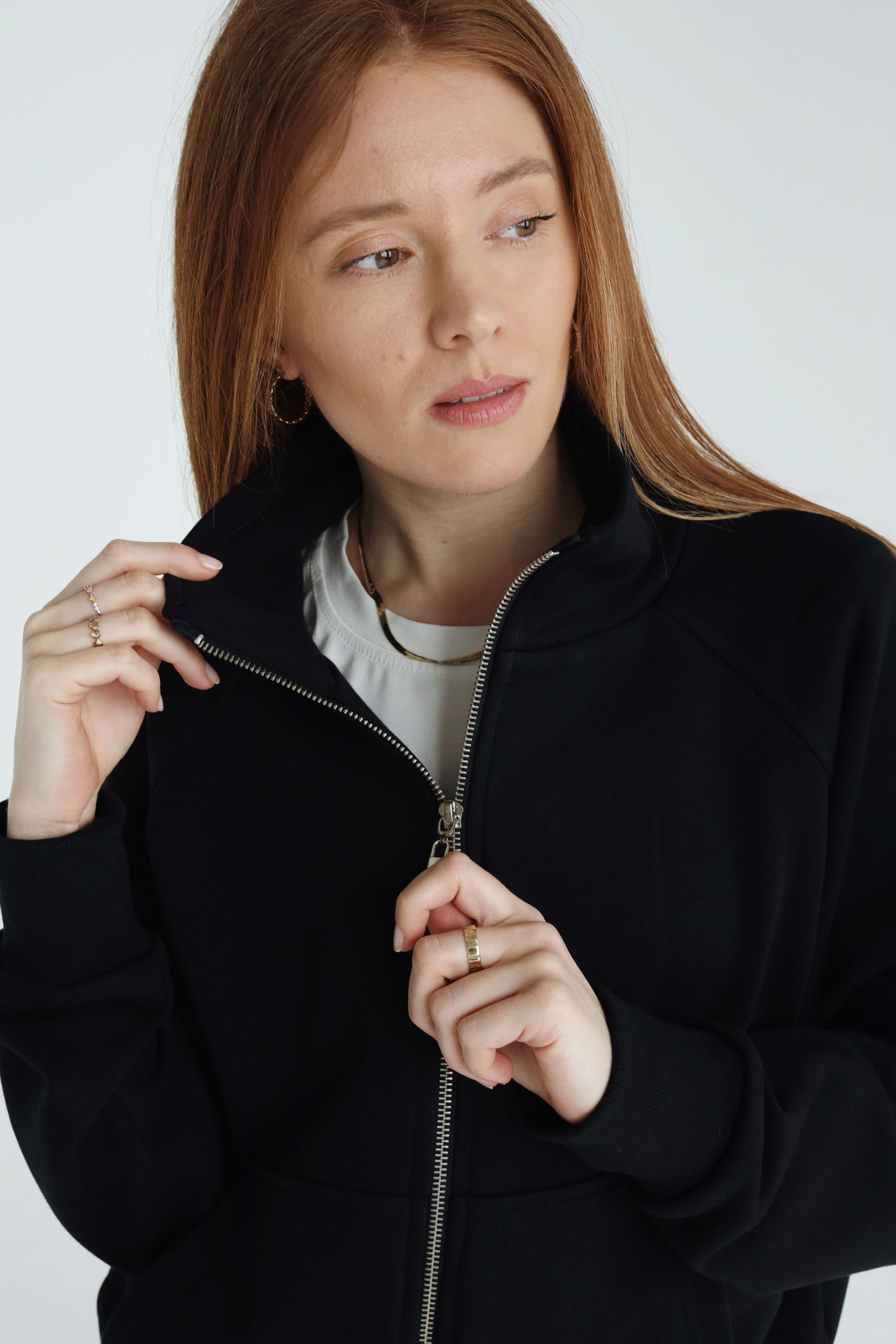Bluza dresowa zapinana na zamek | FELICITY