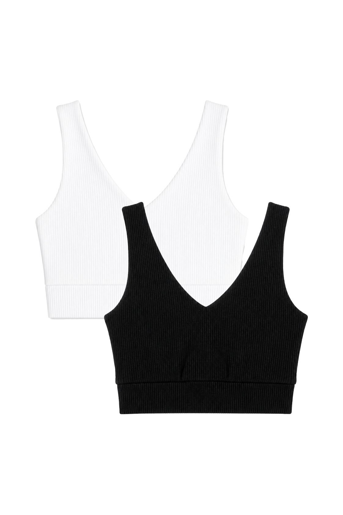 2-pack Krótki top V-neck na ramiączkach | KARI